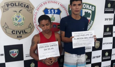 Dupla é presa por tráfico de drogas no bairro Monte das Oliveiras, zona norte de Manaus