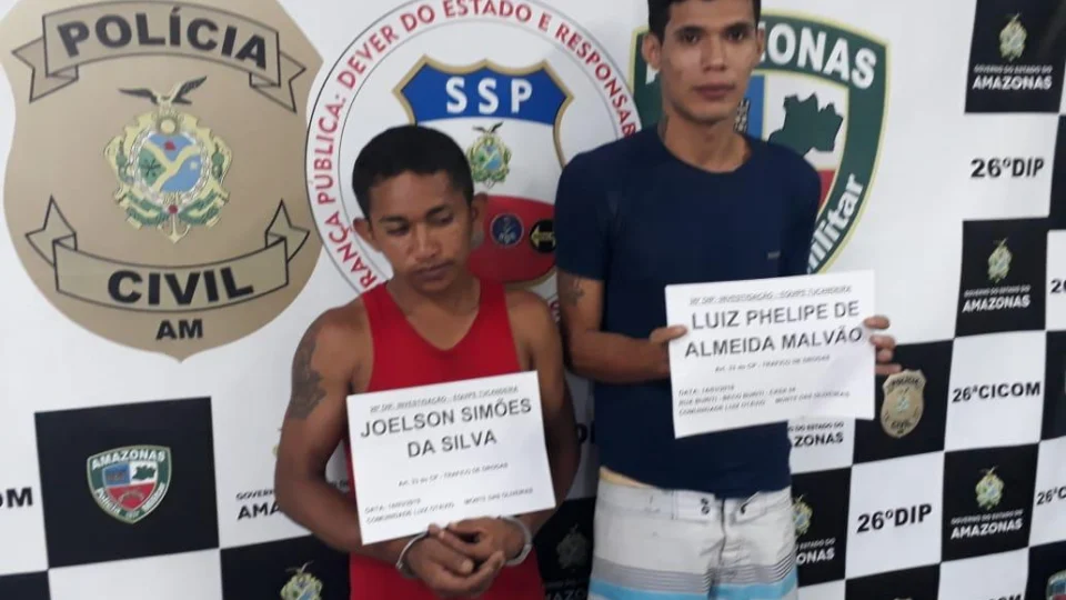 Dupla é presa por tráfico de drogas no bairro Monte das Oliveiras, zona norte de Manaus