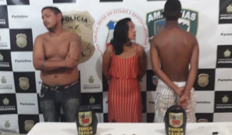 Casal e menor são presos por tráfico de drogas no interior do AM