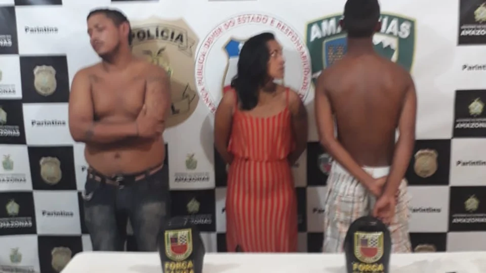 Casal e menor são presos por tráfico de drogas no interior do AM