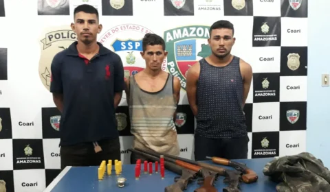 Piratas de rio são presos em Coari com armas, munições e embarcação
