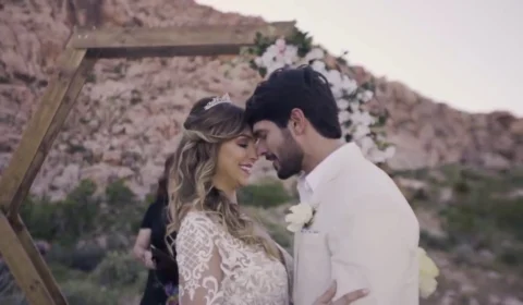 Após polêmica de traição, ex-bbb se casa com noiva em Las Vegas