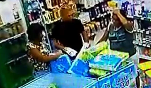 Trio é procurado pela polícia por furto em drogaria na Zona Oeste