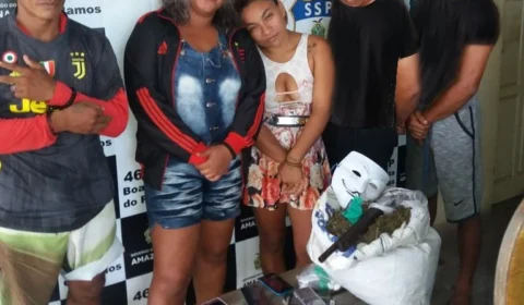 Polícia apreende 4 kg de maconha, arma e prende cinco pessoas em Boa Vista do Ramos