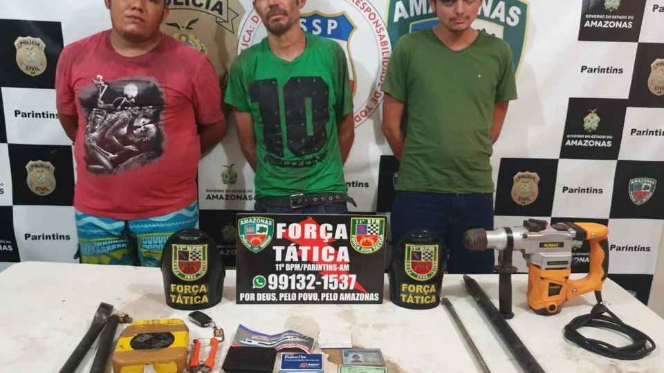 Quadrilha é presa após roubar R$150 mil de banco no AM