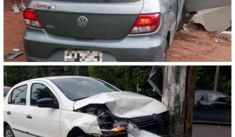 Dois carros colidem na avenida São Jorge, em Manaus