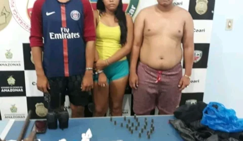 Trio é preso suspeito por tráfico de drogas e porte ilegal de arma em Coari