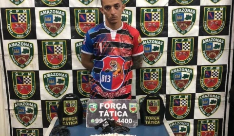 Suposto pistoleiro de facção é preso com arma e drogas na Zona Norte