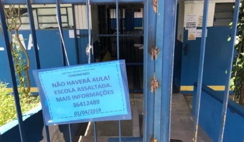 Assaltantes invadem escola municipal pela 2ª vez, no conjunto Boas Novas