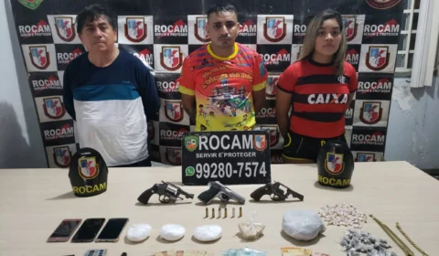 Rocam prende vulgo “Turco” da FDN com arma e drogas no bairro Mutirão