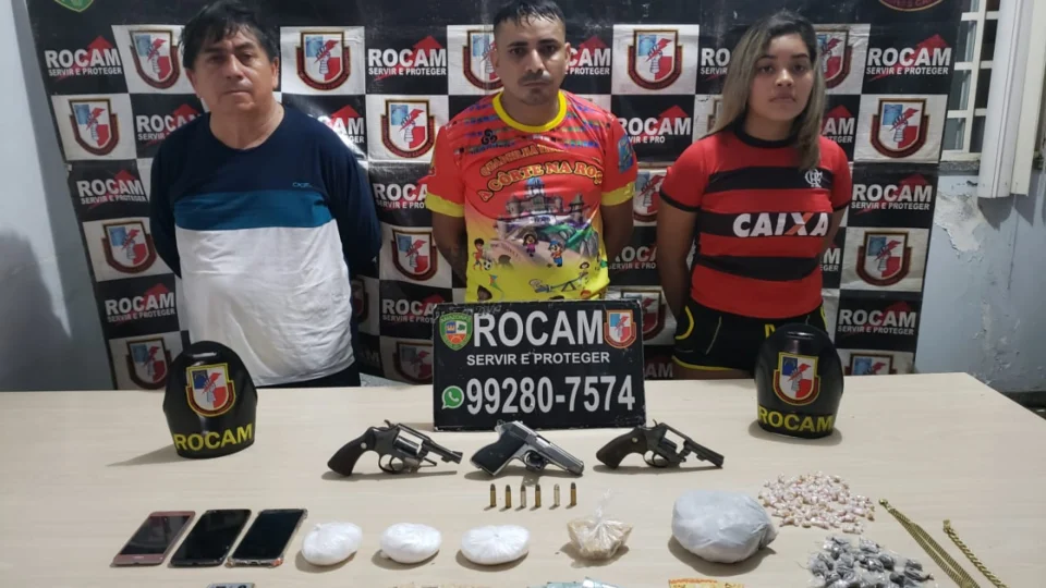 Rocam prende vulgo “Turco” da FDN com arma e drogas no bairro Mutirão