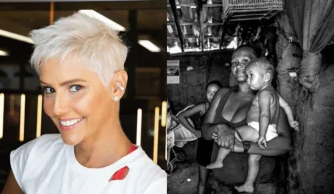 Débora Secco presenteia família carente com casa nova no sertão da Bahia