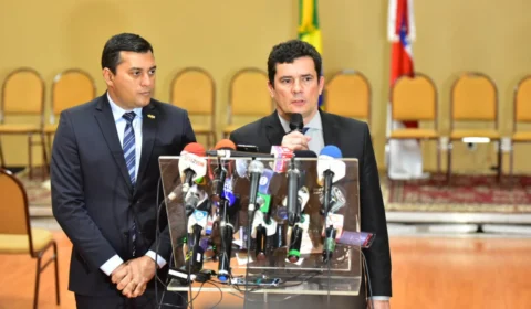 Narcotráfico é tema entre Wilson Lima e Sérgio Moro durante visita em Manaus