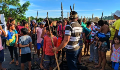 Indígenas fazem movimento em repúdio ao homicídio de Cacique