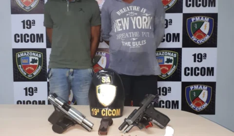 Foragidos da justiça são presos com arma e drogas em Manaus