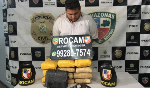 Homem é preso com 12kg de maconha skunk no Centro de Manaus