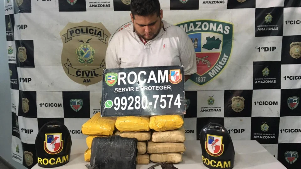 Homem é preso com 12kg de maconha skunk no Centro de Manaus