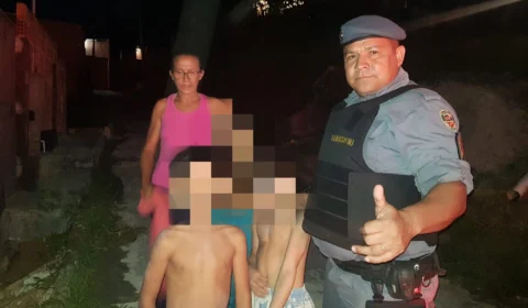 Crianças saem à procura de cachorro na mata, se perdem e são encontrados pela PM