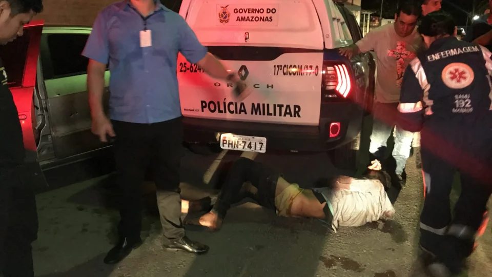 Urgente – Perseguição policial termina com assaltante baleado no bairro da Paz