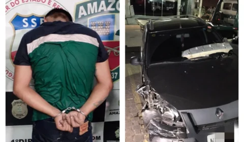 Perseguição termina com assaltante preso e carro roubado recuperado na Betânia