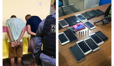 Dupla é presa após roubar 18 celulares em diversos bairros de Manaus