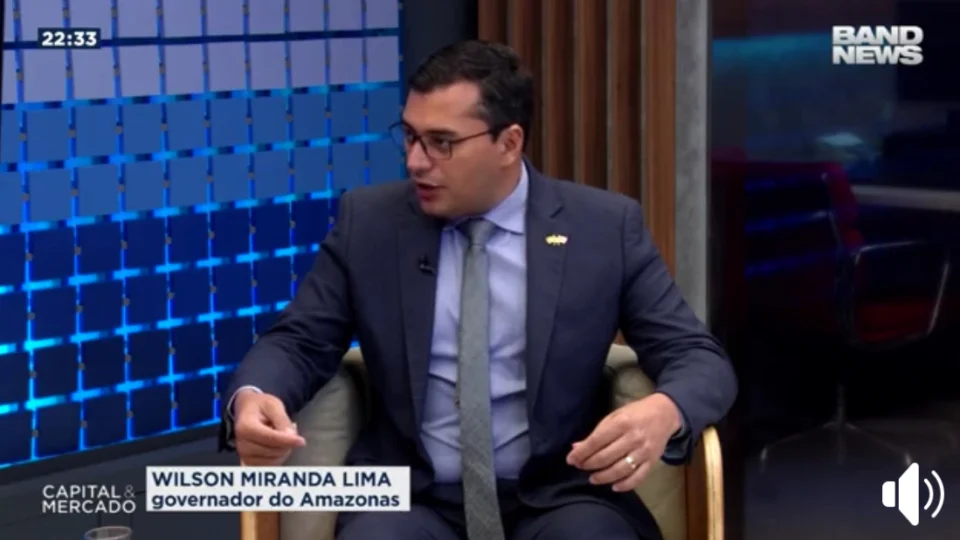 Vídeo: Wilson Lima é entrevistado na Band News e fala sobre ZFM, queimadas e sistema penitenciário