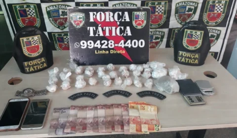 Força Tática prende dupla com grande quantidade de drogas na zona Norte