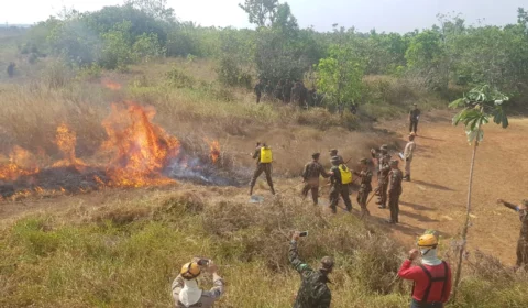 Militares do Exército em Humaitá (AM) recebem capacitação para combate a incêndios florestais