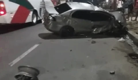 Alta velocidade causa grave acidente e deixa feridos na Grande Circular