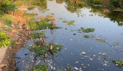 Igarapé do Franco concentra toneladas de lixos e moradores pedem ajuda, no bairro Compensa