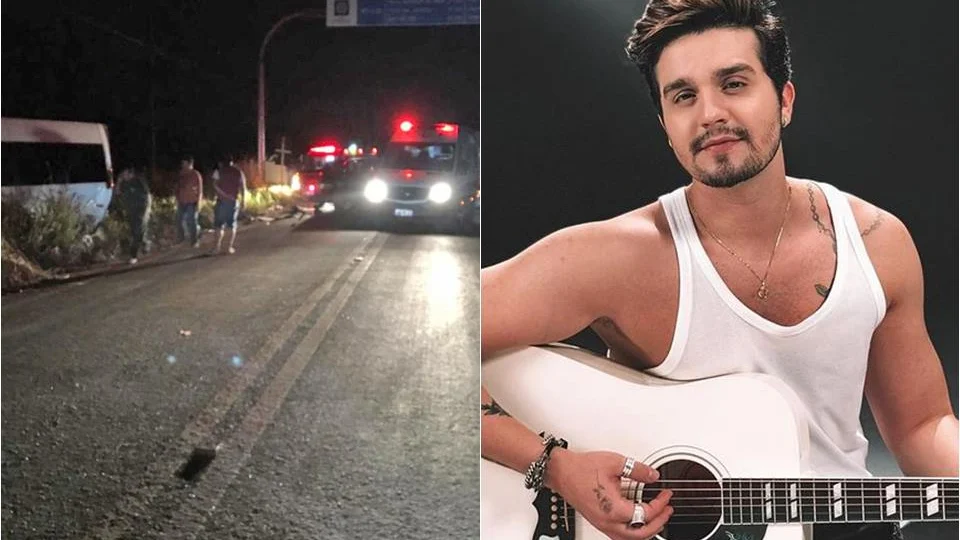 Luan Santana sofre acidente a caminho de show