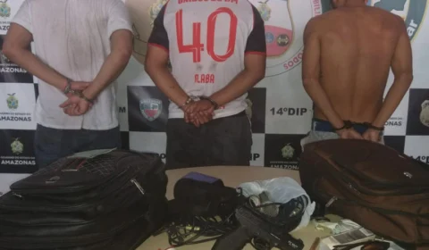 Trio suspeito de roubo é detido no bairro Ouro Verde