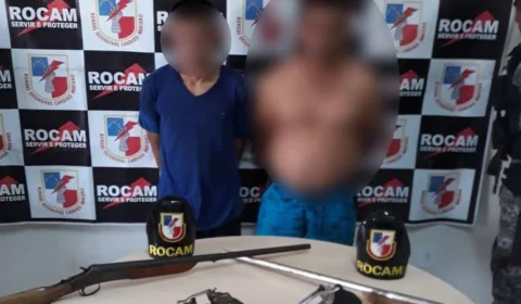 ‘Piratas’ do rio são presos por posse ilegal de arma de fogo e tráfico de drogas, em Coari