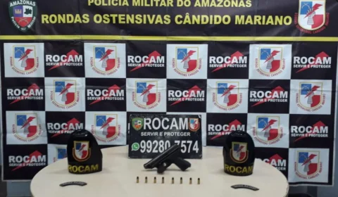 Assaltante é preso com pistola Alemã na zona Leste
