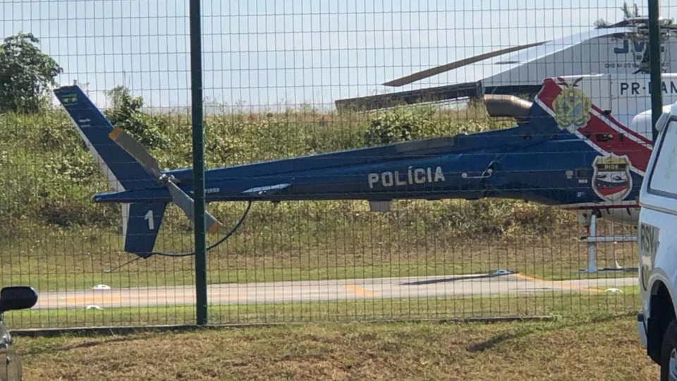 Helicóptero da SSP entra em pane durante decolagem no aeroclube de Manaus