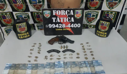 Homem é detido com arma de fogo e drogas no São Lázaro