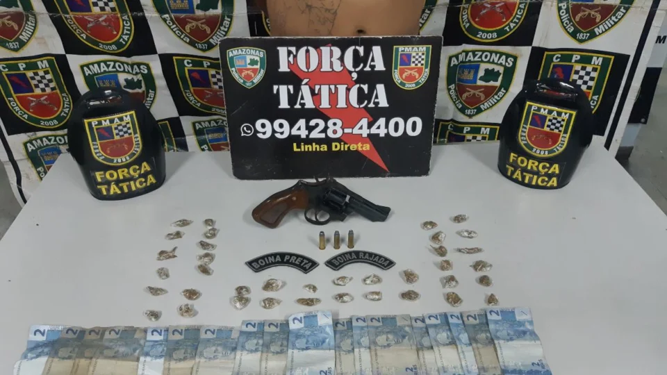 Homem é detido com arma de fogo e drogas no São Lázaro