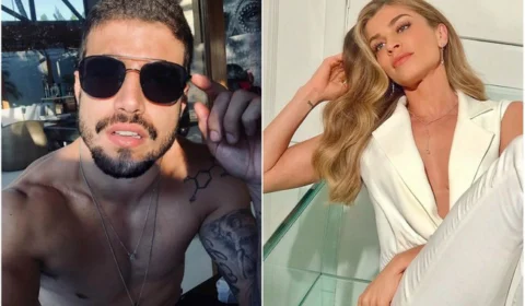 Grazi Massafera e Caio Castro se beijam na festa de Luciano Huck