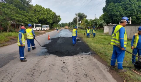 Obras na rodovia AM-010 (Manaus-Itacoatiara) seguem em execução