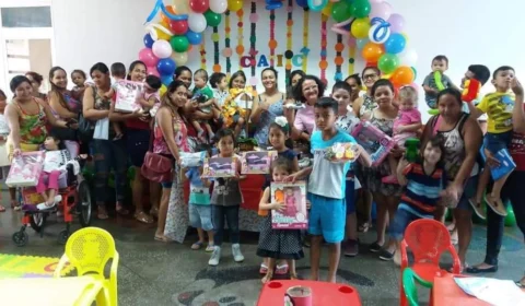 Caic do Alvorada realiza atividades lúdicas com foco em saúde bucal pelo Dia das Crianças