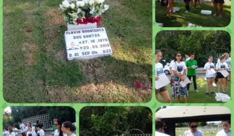 Familiares e amigos prestam homenagens ao engenheiro Flávio, que faria 43 anos neste domingo (27)