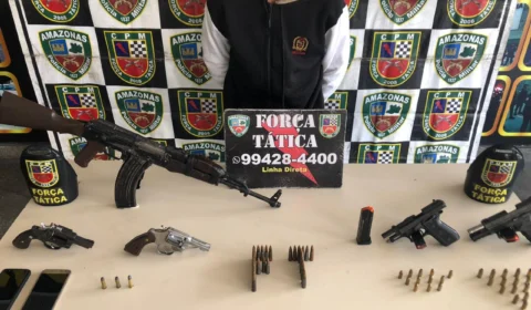 No final de semana, 18 pessoas são presas e mais de 10 armas são apreendidas, em Manaus