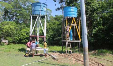 Ação instala filtros e leva água tratada para mais de mil ribeirinhos na zona rural de Nhamundá