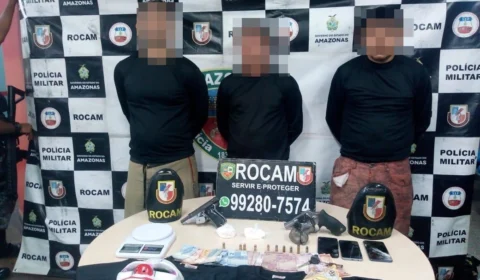 3 pessoas são presas por tráfico de drogas pela Polícia Militar de Manaus
