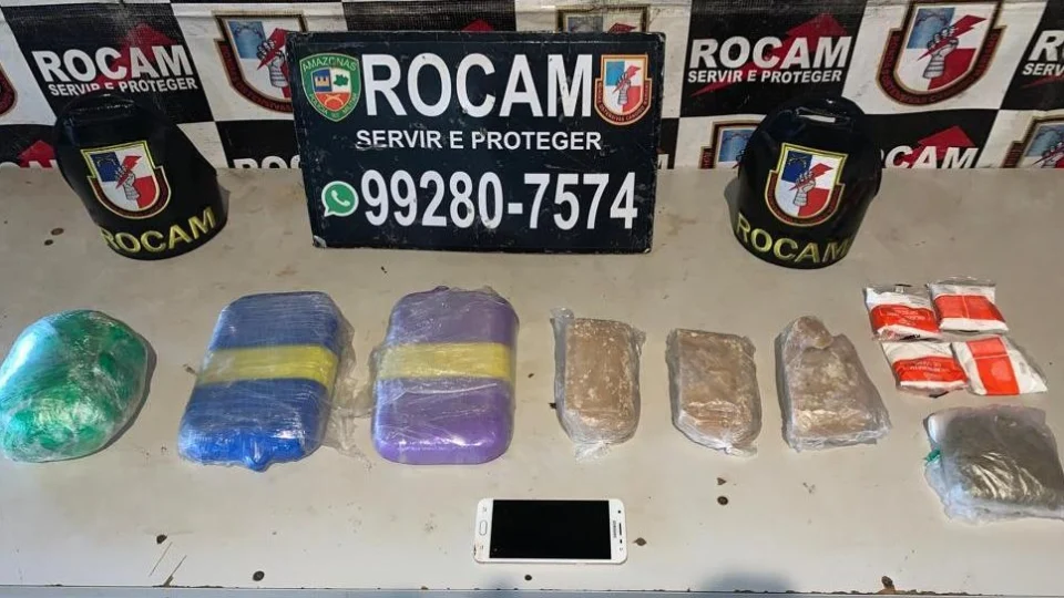 Policiais militares da Rocam detêm suspeito de tráfico em Maués