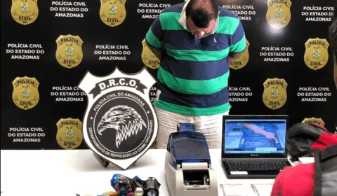 Homem é preso acusado de estelionato e falsificação de cartão de créditos em Manaus