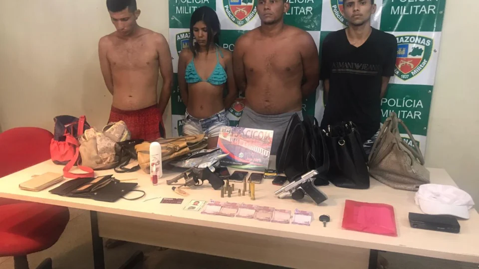 Quadrilha é presa com armas e carro roubado na zona Norte de Manaus