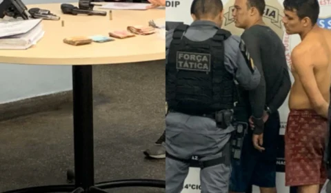 Dupla ligada à facção criminosa é presa com armas, drogas e R$ 4 mil na zona Leste de Manaus