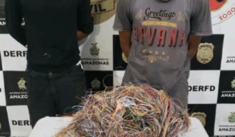 Polícia Civil prende dupla por furto de cabos elétricos e de telefonia no bairro Jorge Teixeira