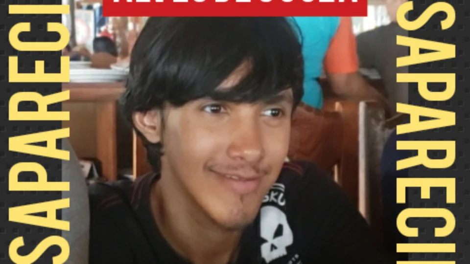 Marcos Paulo Alves de Souza está desaparecido desde a manhã desta segunda-feira (30)